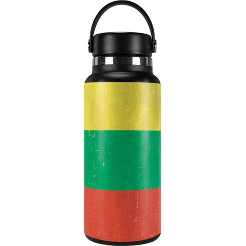 Lithuania Flag Distressed Hydro Flask 32oz Wide Mouth Skin